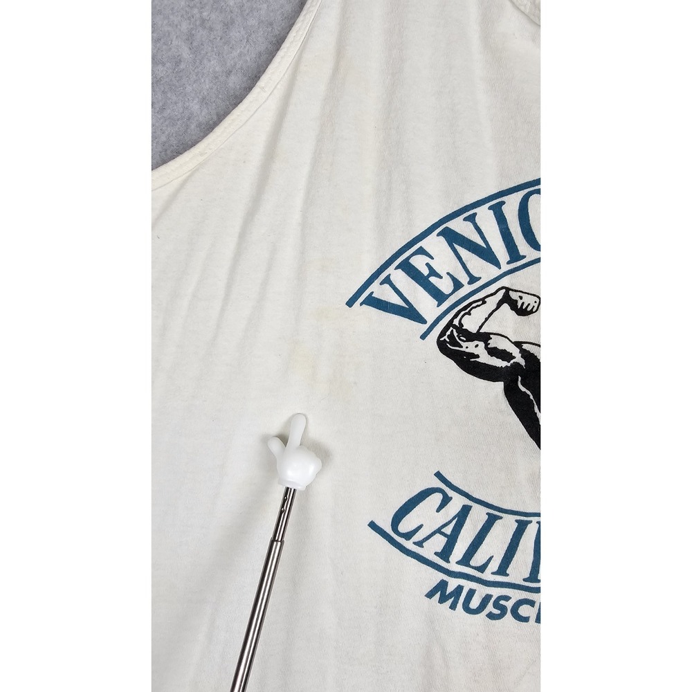 Y2K Venice Beach California Tank Top Muscle Bodybuilding Size XL Arnold Schwarz - Picture 7 of 11